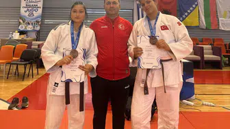 Salihlili judocular Yunanistan'da bronz madalya kazandı