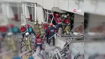 Maltepe'de çöken binada kurtarma çalışmaları sürüyor