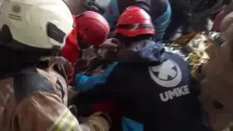 Maltepe'deki çöken binadan bir çocuk kurtarıldı