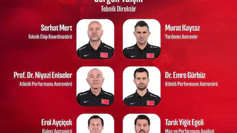 A Milli Takım’da Sergen Yalçın’ın teknik ekibi açıklandı