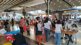 Köyceğiz'de çocuklar 29 Ekim Cumhuriyet Bayramı atölyelerinde buluştu