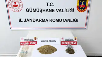 Gümüşhane'de şüpheli araçta esrar ve kenevir tohumu yakalandı