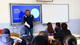 Bayburt'un ilçelerinde öğrencilere iklim değişikliği eğitimi verildi