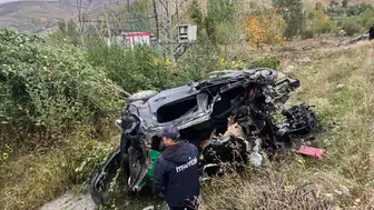Van'da takla atan otomobil hurdaya döndü: 1 ölü, 1 yaralı