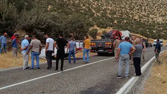 Mardin'de takla atan otomobilde maddi hasar oluştu