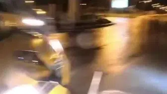 Antalya'da hafif ticari araç ile motosikletin çarpışma anı kask kamerasında