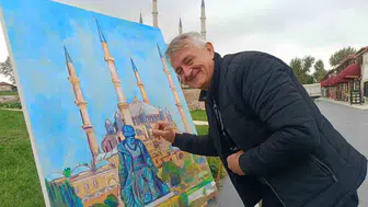 Balkan ressamları Selimiye Camii'nin ihtişamını Edirne'de tuvallere taşıdı