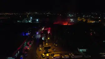 Adana'da sebze halindeki yangında 15 iş yeri yandı