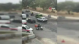 Edirne'de sis ve ıslak zemin scooter sürücüsünü düşürdü