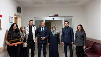 Tercan'da Hasta Hakları Günü kapsamında hastanede tedavi gören hastalar ziyaret edildi