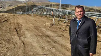 Erciyes'te dağ kızağı tesisi inşaatı incelendi