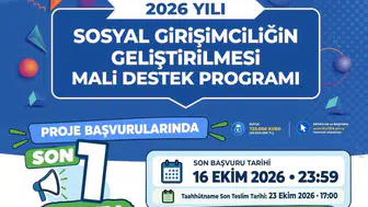 39 milyon liralık sosyal girişimcilik mali destek programı için son hafta