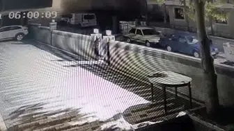 Maltepe'de 7 katlı binada çökme anı güvenlik kameralarında