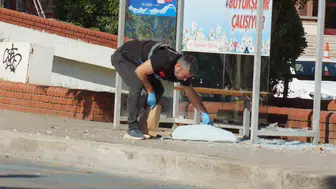 Adliye önündeki şüpheli paket fünye ile patlatıldı