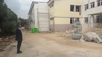 Söke’de Suat Orhon Meslek Lisesi güçlendirme çalışmaları devam ediyor