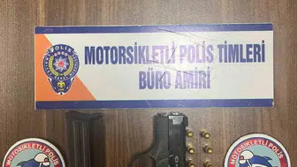 Kırıkhan'da ruhsatsız tabanca ve fişek ele geçirildi