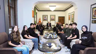 Vali Aydoğdu, 'Bizim Gök Kubbemiz' projesi kapsamındaki öğrencileri kabul etti