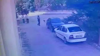 Bolu'da park halindeki otomobilden saat çalan şüpheli kamerada