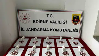 Uzunköprü’de jandarma operasyonunda 568 adet hap ele geçirildi