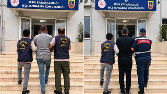 Serik'te hapis cezası bulunan 2 kişi jandarma tarafından yakalandı