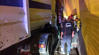 Aydın İzmir otobanında tünel içinde kaza: 1 yaralı