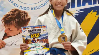Salihlili judocu Beren Ayaz Balkan şampiyonu oldu