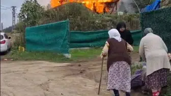 Giresun'da yangında bir ev kullanılamaz hale geldi