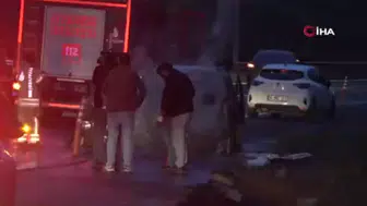 Ölümden saniyelerle kurtuldu: Ataşehir'de alev topuna dönen araçtan geriye bu görüntüler kaldı