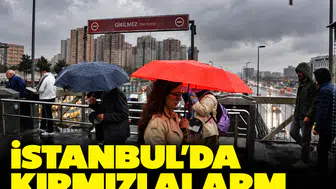 İstanbul'da kırmızı alarm: Meteoroloji'den saatli fırtına uyarısı