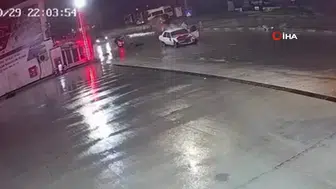 Saniyeler kala her şey değişti: Su birikintisinden kaçmak isterken bir anda ortalık karıştı!