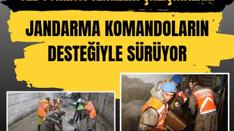 Ayazağa’da sel sonrası temizlik çalışmaları jandarma komandoların desteğiyle sürüyor