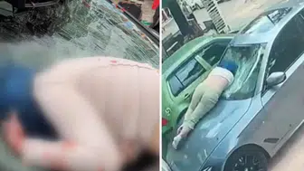 Ankara Çankaya'da otelin 6. katından otomobilin üzerine düşen kadın ağır yaralandı