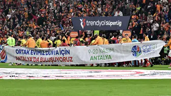 Süper Lig'in 9. haftasında kulüpler sahaya COP31 pankartıyla çıktı