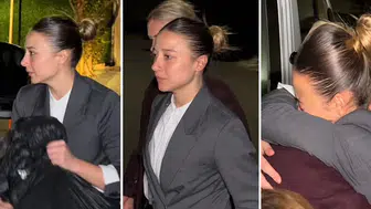 Cezaevinden tahliye edilen Aleyna Kalaycıoğlu'nun ilk görüntüleri kaydedildi