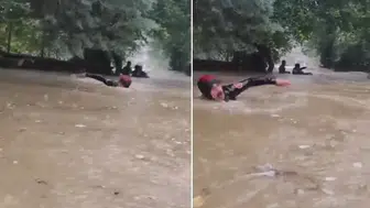 Lüks semtte sel paniği: Görüntüler şoke etti!