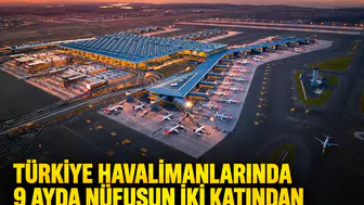 Türkiye havalimanlarında 9 ayda nüfusun iki katından fazla yolcu ağırlandı