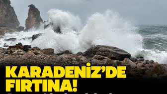Karadeniz'de fırtına!: Amasra’da dev dalgalar 10 metreyi aştı!