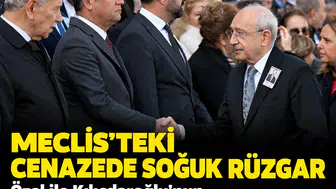 Meclis'teki cenazede soğuk rüzgar: Özel ile Kılıçdaroğlu'nun tokalaşma anı gündem oldu