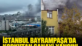 İstanbul Bayrampaşa’da korkutan sanayi yangını: Ekipler alarmda