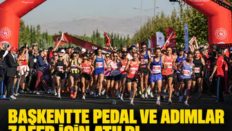 Başkentte pedal ve adımlar zafer için atıldı: Cumhurbaşkanlığı Yarı Maratonu tamamlandı