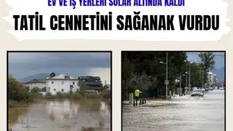 Dalaman'da sağanak taşkına yol açtı: Yollar kapandı ve tarım alanları su altında kaldı