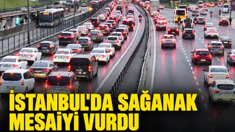 İstanbul'da sağanak mesaiyi vurdu: Trafik yoğunluğu yüzde 80'i aştı