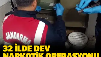 32 ilde dev narkotik operasyonu: 298 zehir taciri tutuklandı