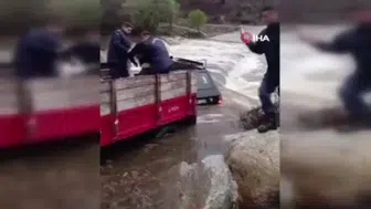 Sarıçay Deresi taştı: Saniyeler kala gelen ses kaderlerini değiştirdi