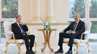 Aliyev, Herzog ile bir araya geldi