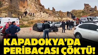 Kapadokya'da peribacası çöktü!: 2 kişi hayatını kaybetti, ekipler olay yerinde