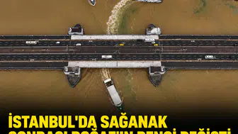 İstanbul'da sağanak sonrası Boğaz'ın rengi değişti: Çamurlu su denize aktı