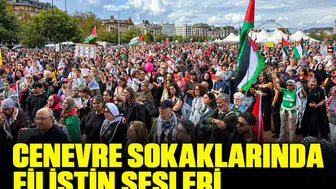 Cenevre sokaklarında Filistin sesleri: Binlerce kişi Gazze için yürüdü