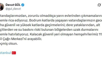 İstanbul Valisi Gül'den vatandaşlara uyarı