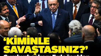 'Kiminle savaştasınız?': Cumhurbaşkanı Erdoğan'dan Özgür Özel'e tepki